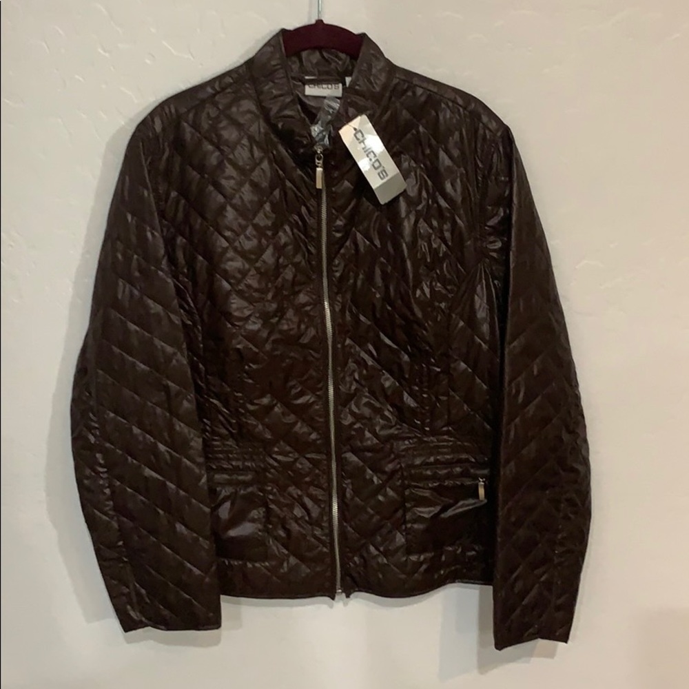 Chico’s NEW black coffee jacket -Tokyo flare
